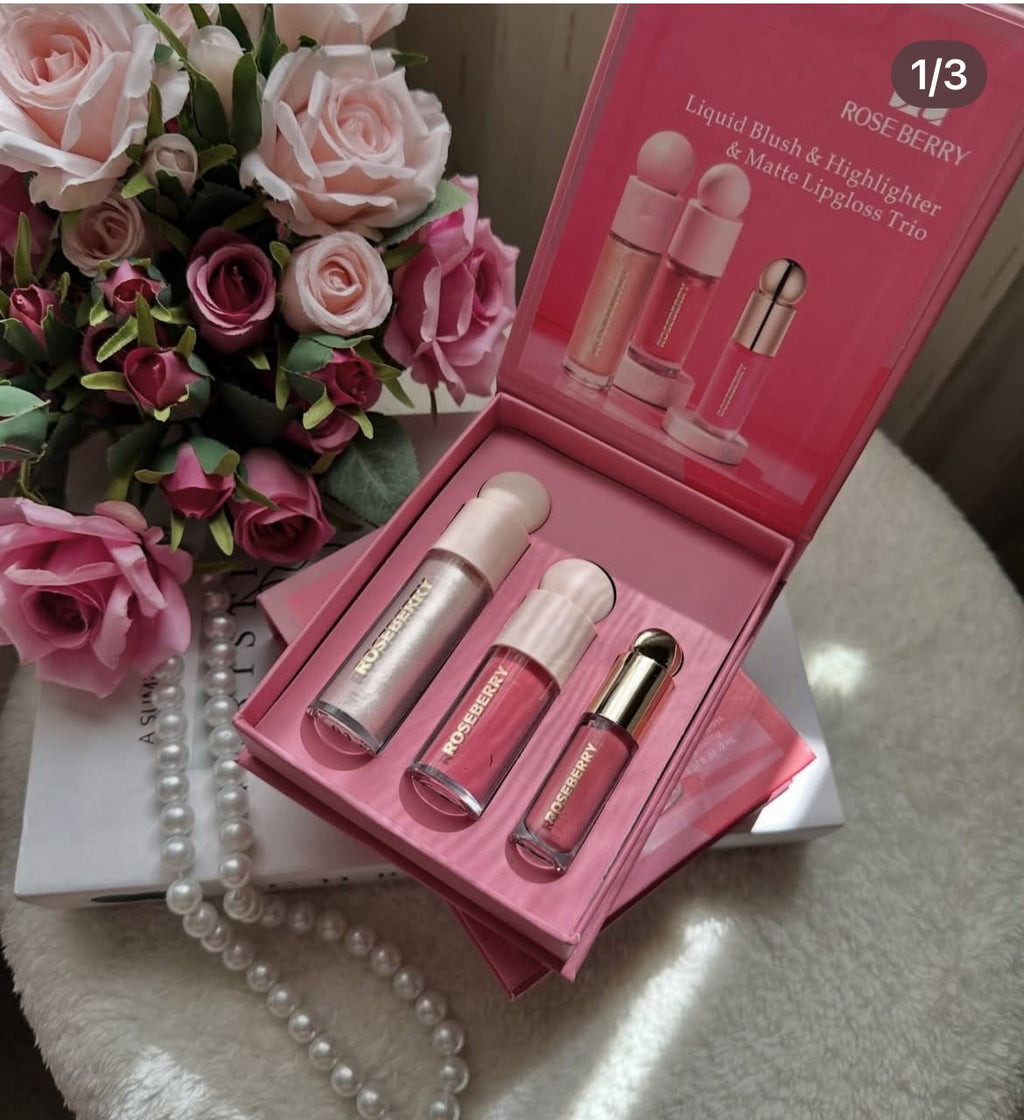 Coffret make up : Liquide blush - highlighter- lip blush